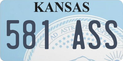 KS license plate 581ASS