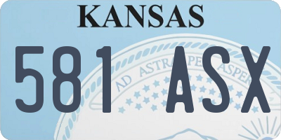 KS license plate 581ASX