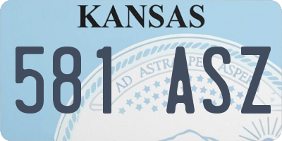KS license plate 581ASZ