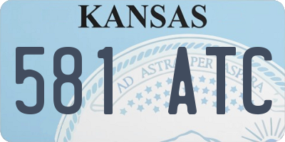 KS license plate 581ATC