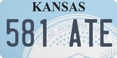 KS license plate 581ATE