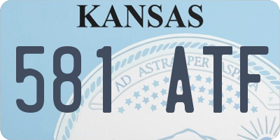 KS license plate 581ATF