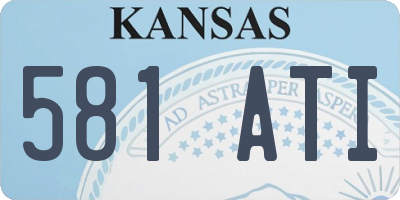 KS license plate 581ATI