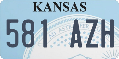 KS license plate 581AZH