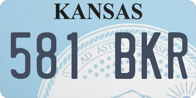 KS license plate 581BKR