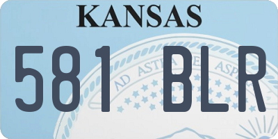 KS license plate 581BLR