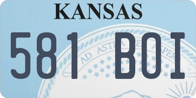 KS license plate 581BOI