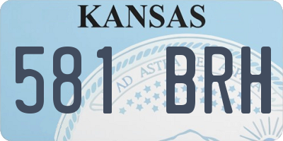 KS license plate 581BRH