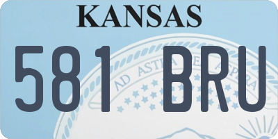KS license plate 581BRU