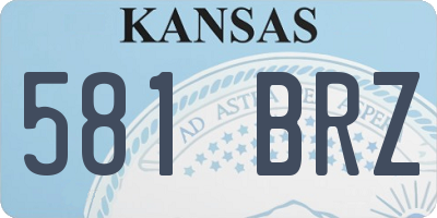 KS license plate 581BRZ