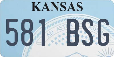 KS license plate 581BSG