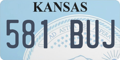 KS license plate 581BUJ