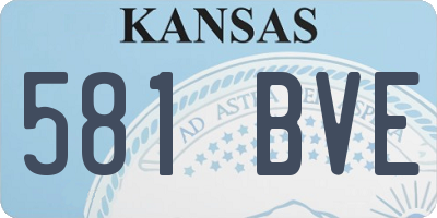 KS license plate 581BVE