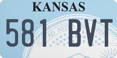 KS license plate 581BVT