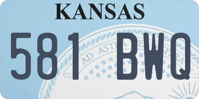 KS license plate 581BWQ
