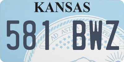 KS license plate 581BWZ