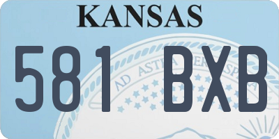 KS license plate 581BXB