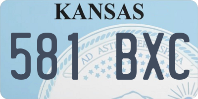 KS license plate 581BXC