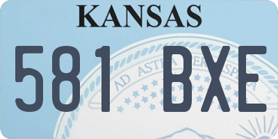 KS license plate 581BXE