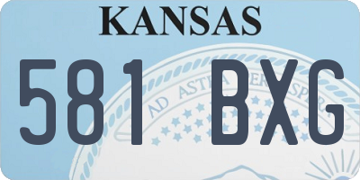 KS license plate 581BXG