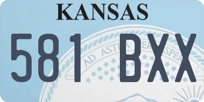KS license plate 581BXX