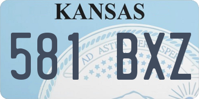 KS license plate 581BXZ