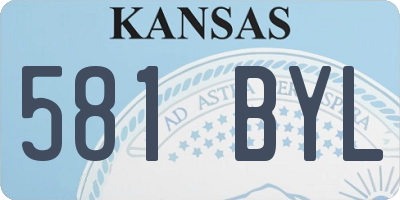 KS license plate 581BYL