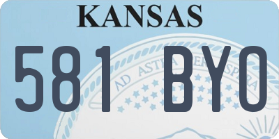 KS license plate 581BYO