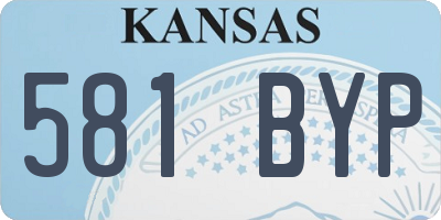 KS license plate 581BYP