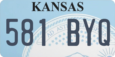 KS license plate 581BYQ