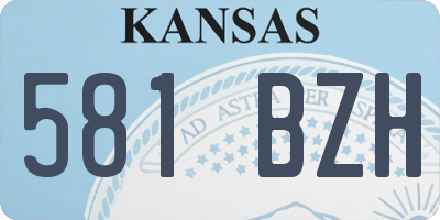 KS license plate 581BZH