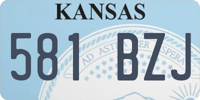 KS license plate 581BZJ