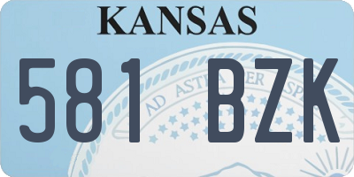 KS license plate 581BZK
