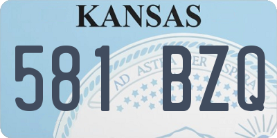 KS license plate 581BZQ