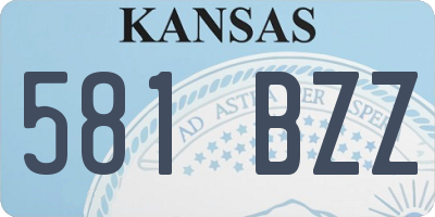 KS license plate 581BZZ