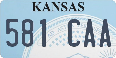 KS license plate 581CAA