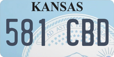 KS license plate 581CBD