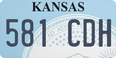KS license plate 581CDH