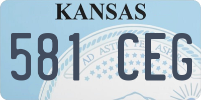 KS license plate 581CEG