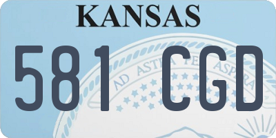 KS license plate 581CGD