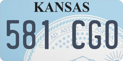 KS license plate 581CGO