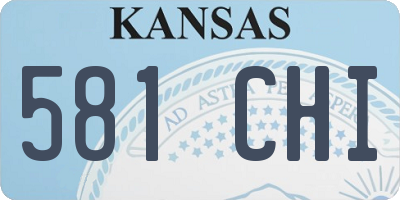 KS license plate 581CHI