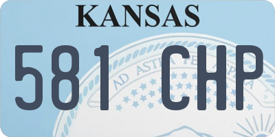 KS license plate 581CHP