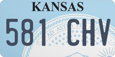 KS license plate 581CHV