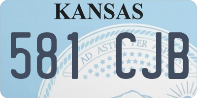 KS license plate 581CJB
