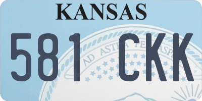 KS license plate 581CKK