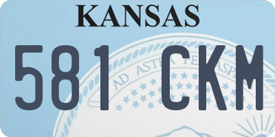 KS license plate 581CKM