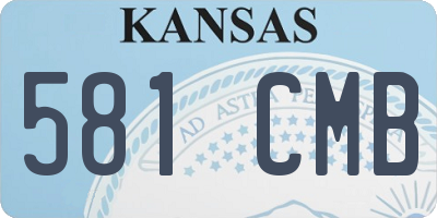 KS license plate 581CMB
