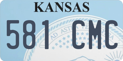 KS license plate 581CMC