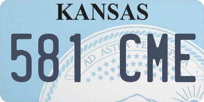 KS license plate 581CME